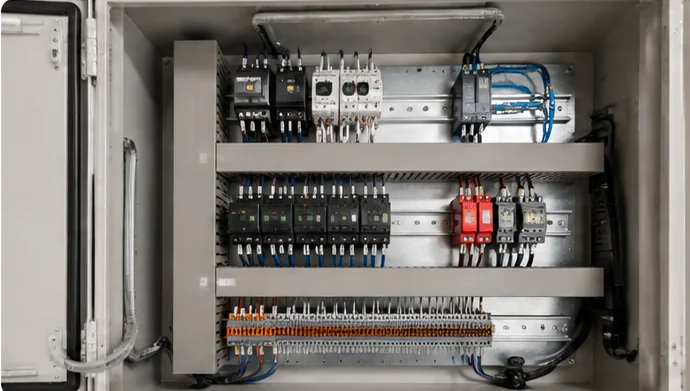 Illustrative industrial electrical control panel